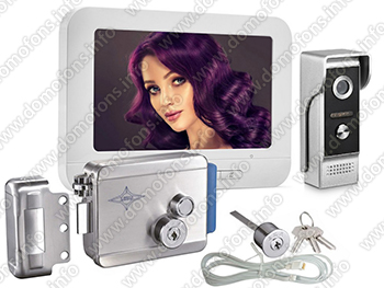 Комплект видеодомофона Eplutus EP-7100 с электромеханическим замком AX091